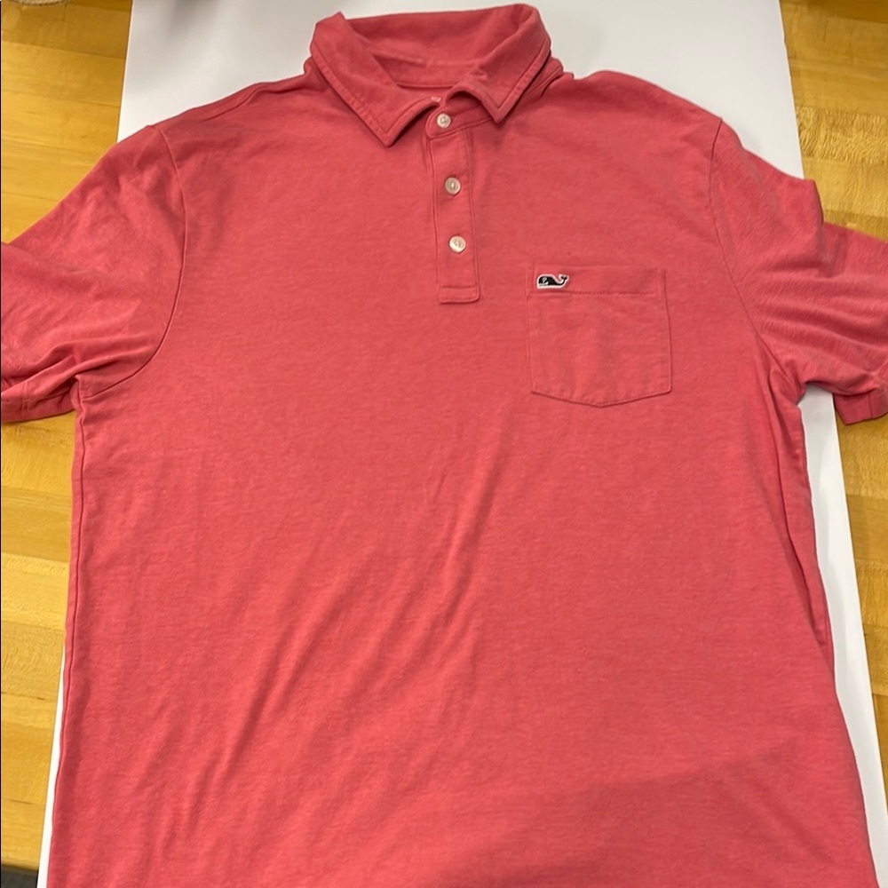 Vineyard Vines Pink Polo Shirt Classic Casual Style